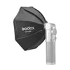 A product shot of a camera flash modifier attached to a camera flash. Podgląd zdjęcia produktu