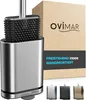 A toilet brush set with its packaging and a display of different color options. Produktbild-Vorschau