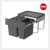 Hailo Abfallsammler 3644912 TR Swing 29 L 3-fach dunkelgrau Produktbild-Vorschau 2