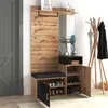 Garderoben-Set, mit 4 Kleiderhaken, Spiegel, Schuhschrank, Produktbild-Vorschau 9