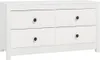 vidaXL Beistellschrank Weiß 100x40x54 cm Massivholz Kiefer Produktbild-Vorschau 2