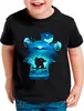 BaumwolleCloud Blue Edition Kinder T-Shirt monster game Produktbild-Vorschau 1