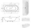 Eckbadewanne Badewanne Avita BLACK&WHITE RECHTS 180X80 mit Produktbild-Vorschau 4