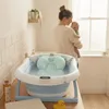 moovkee Babybadewanne Faltbar 80 cm Blau mit Thermometer Produktbild-Vorschau 2