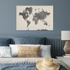 MuchoWow® Poster Weltkarte - Grau - Holz 60x40 cm - Produktbild-Vorschau 4