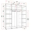 Drehtürenschrank Kleiderschrank Schrank 200 cm  Artisan Produktbild-Vorschau 4