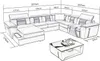 Ledersofa Couch Polster Weiß Leder Sofas Sofa U-Form Produktbild-Vorschau 2