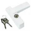 A white window lock with two keys on a white background. Produktbild-Vorschau