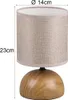 Lampe de table LUCI marron et blanche, 1xE14x40W, tissu, Voir les images du produit 4