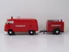 Motormax 79671 VW T1 Bus Kasten Feuerwehr mit Anhänger rot Produktbild-Vorschau 3