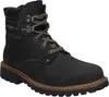 A black leather boot with laces. Produktbild-Vorschau
