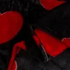 Mikroplüsch-Decke RED HEARTS, schwarz Maße: 160 x 200 cm Produktbild-Vorschau 5