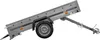A silver trailer is shown on a white background, tilted upwards. Náhled obrázku produktu