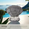 Fauteuil papasan en rotin Gargano rotatif - gris Voir les images du produit 4