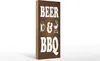 Holzschild Hinweis 27x10 cm Beer and BBQ Grill Bierglas Produktbild-Vorschau 2
