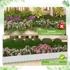 A split image showing a 'before' and 'after' of a garden bed, demonstrating the use of garden edging. Produktbild-Vorschau