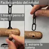 DEKAZIA® porta rotolo da cucina nero legno portarotolo da Anteprima dell’immagine prodotto 4
