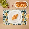 Boho-Tischsets 45x30 cm Leinen Blumen Abwischbar Set 4 Produktbild-Vorschau 2
