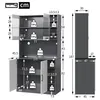 Flieks Cuisine Armoires hautes Buffet de cuisine avec LED, Voir les images du produit 5