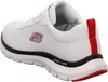 A side view of a white Skechers sneaker with red accents. Produktbild-Vorschau
