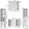 Meubles bain Vicco Fynn Blanc 4 pièces, avec armoire haute, Voir les images du produit 3