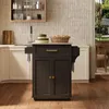 Carrello Da Cucina Nero Con Piano Di Lavoro, Cassetto E Anteprima dell’immagine prodotto 1