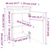vidaXL Comodini, set da 2 pezzi, rovere Sonoma, 40x35x70 Anteprima dell’immagine prodotto 8
