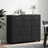 vidaXL Sideboard FLORIN 88,5 x 30,5 x 73 cm Schwarz Produktbild-Vorschau 4