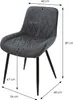 A diagram showing the dimensions of a chair. Náhľad obrázku produktu