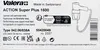 A label with product information and a diagram of a hairdryer with a wall mount. Anteprima dell’immagine prodotto