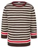 RABE Damen Pullover, Gr. 50, Braun, Ringeloptik, 3/4-Ärmel, Produktbild-Vorschau 1