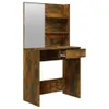 A vanity table with a mirror and shelves, presented against a white background. Produktbild-Vorschau