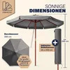 KINGSLEEVE® Holz Sonnenschirm 330 cm UV Schutz 80+ Produktbild-Vorschau 2