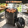 Izrielar Smoker Údiareň Gril na drevené uhlie Údiareň 3 v 1 Náhľad obrázku produktu 5