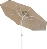 Parasol okrągły, kremowy, o średnicy 3,5 m, do ogrodu lub Podgląd zdjęcia produktu 1