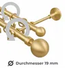 360 cm 2-läufig Metall Gardinenstange 19 mm Messing Matt Produktbild-Vorschau 2