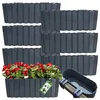 Zestaw 6 doniczek Prosperplast | Boardee | Black | 40 cm Podgląd zdjęcia produktu 1