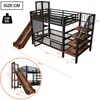 Metall-Hochbett 90 x 200 cm mit Rutsche, Stauraumtreppe, Produktbild-Vorschau 7