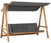 Outsunny Hollywoodschaukel mit Bettfunktion 3-Sitzer mit Produktbild-Vorschau 1