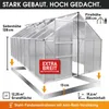 BRAST Gewächshaus Aluminium mit Fundament | 490x250x205cm | Produktbild-Vorschau 5