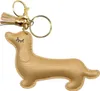 Schlüsselanhänger "Dackel" gold Glitzer Produktbild-Vorschau 1