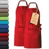 2er Pack EllaTex Kochschürze Latzschürzen 100% Baumwolle Produktbild-Vorschau 1