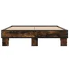 Bettgestell Räuchereiche 140x190 cm Holzwerkstoff und Produktbild-Vorschau 4