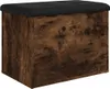 vidaXL Ławka ze schowkiem dąb wędzony 62x42x45 cm materiał Podgląd zdjęcia produktu 6