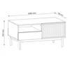 AX LIVING Wohnzimmer Tisch Santarco – 106 cm breit, Eiche Produktbild-Vorschau 3