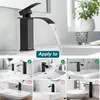 Waschtischarmatur Badezimmer - Schwarz Edelstahl - Modernes Produktbild-Vorschau 3