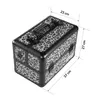 anndora® Beautycase Leo Noir – schwarzer Aluminium-Koffer Produktbild-Vorschau 2