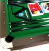 A close-up view of a billiard table with pool balls and cues. Produktbild-Vorschau