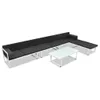 vidaXL 5-tlg. Garten-Lounge-Set Textilene Aluminium Schwarz Produktbild-Vorschau 3
