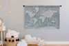 MuchoWow® Wandteppich Wandbehang Weltkarte - Blau - Grau - Produktbild-Vorschau 4